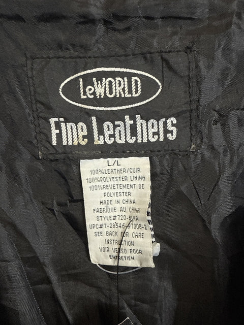 1990s LeWORLD Leather Bomber Jacket