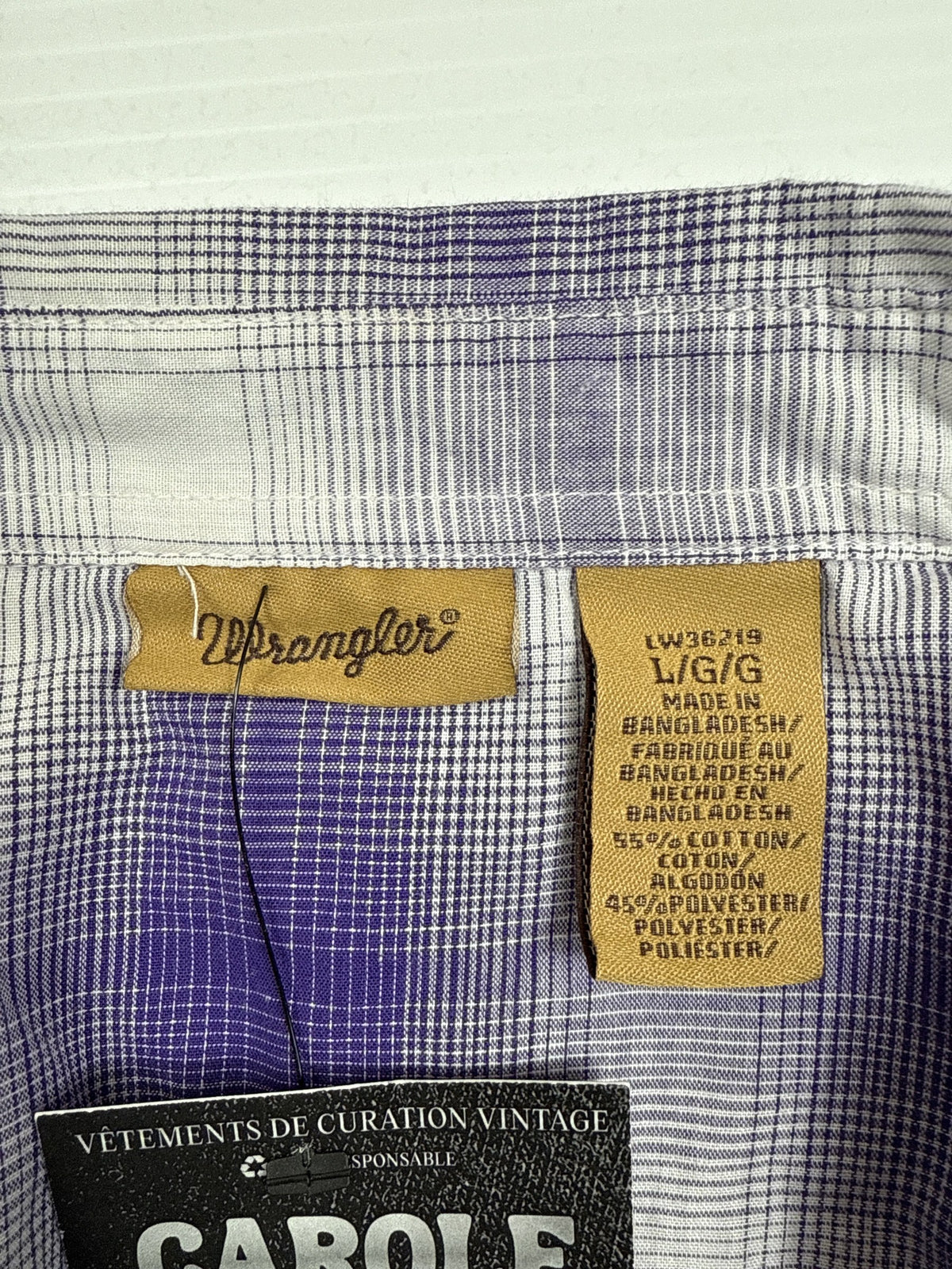 Wrangler Plaid Button Up Shirt