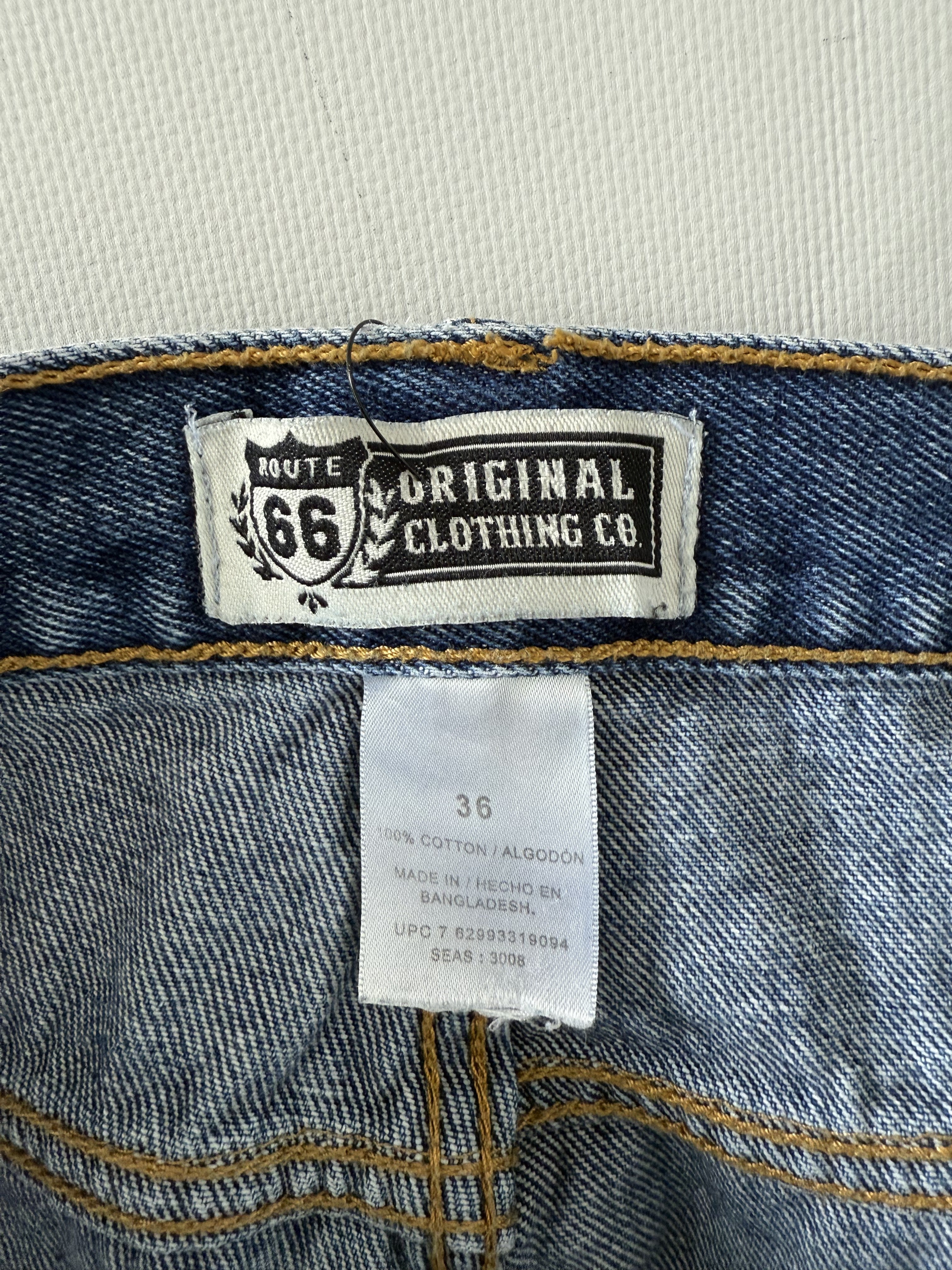 Y2K Route 66 Denim Shorts
