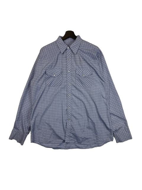 Blue Plaid Button Up Shirt