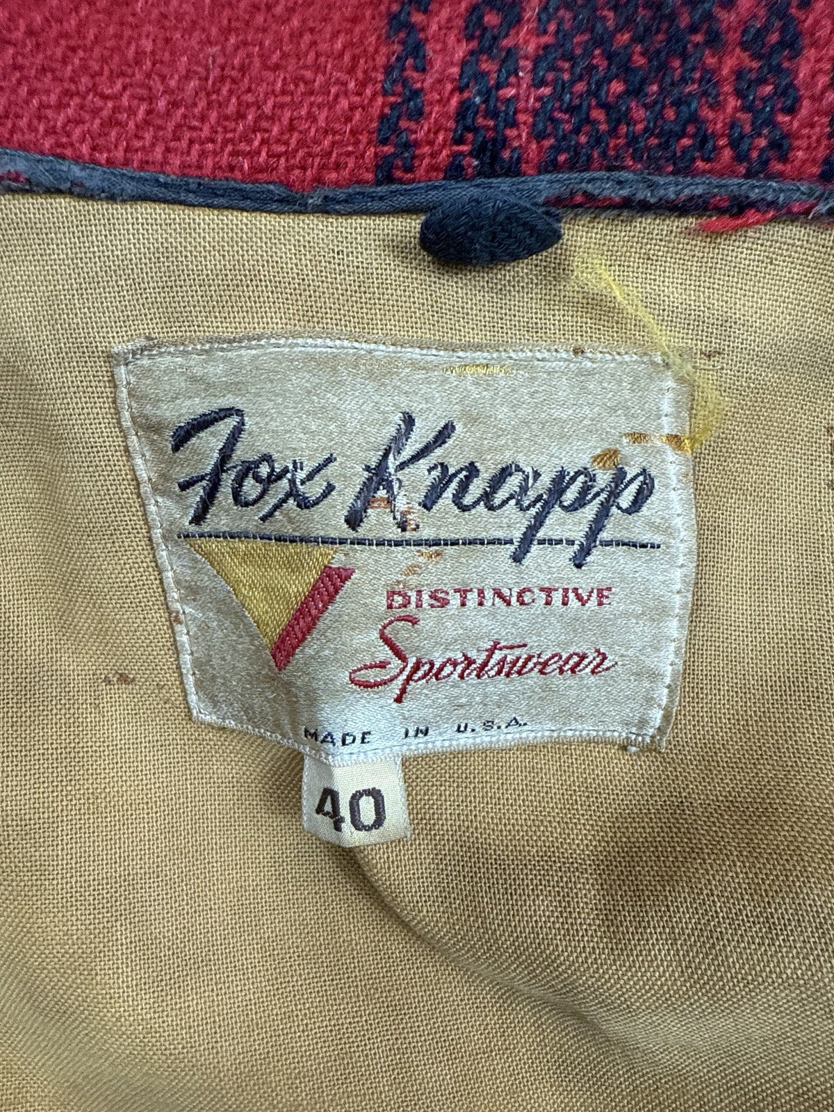 1960s Fox Knapp Plaid Jacket