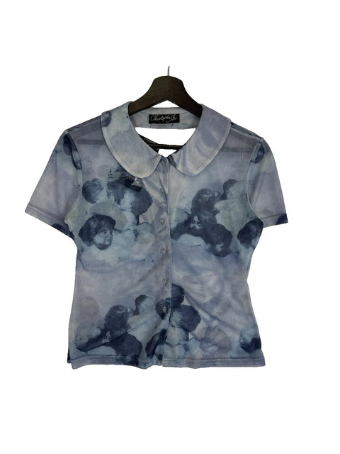 Button Up Shirt Christopher Jri Light Blue