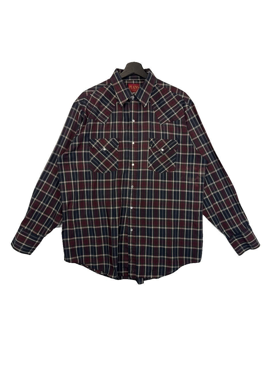 1980s Plains Plaid Shirt