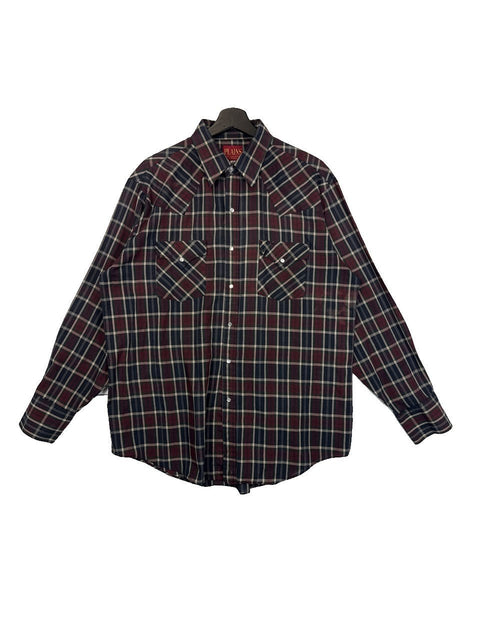1980s Plains Plaid Shirt