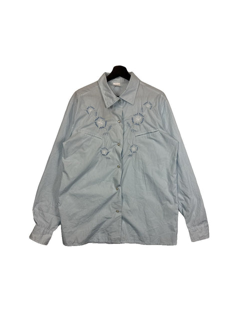 Embroidered Western Button Up Shirt