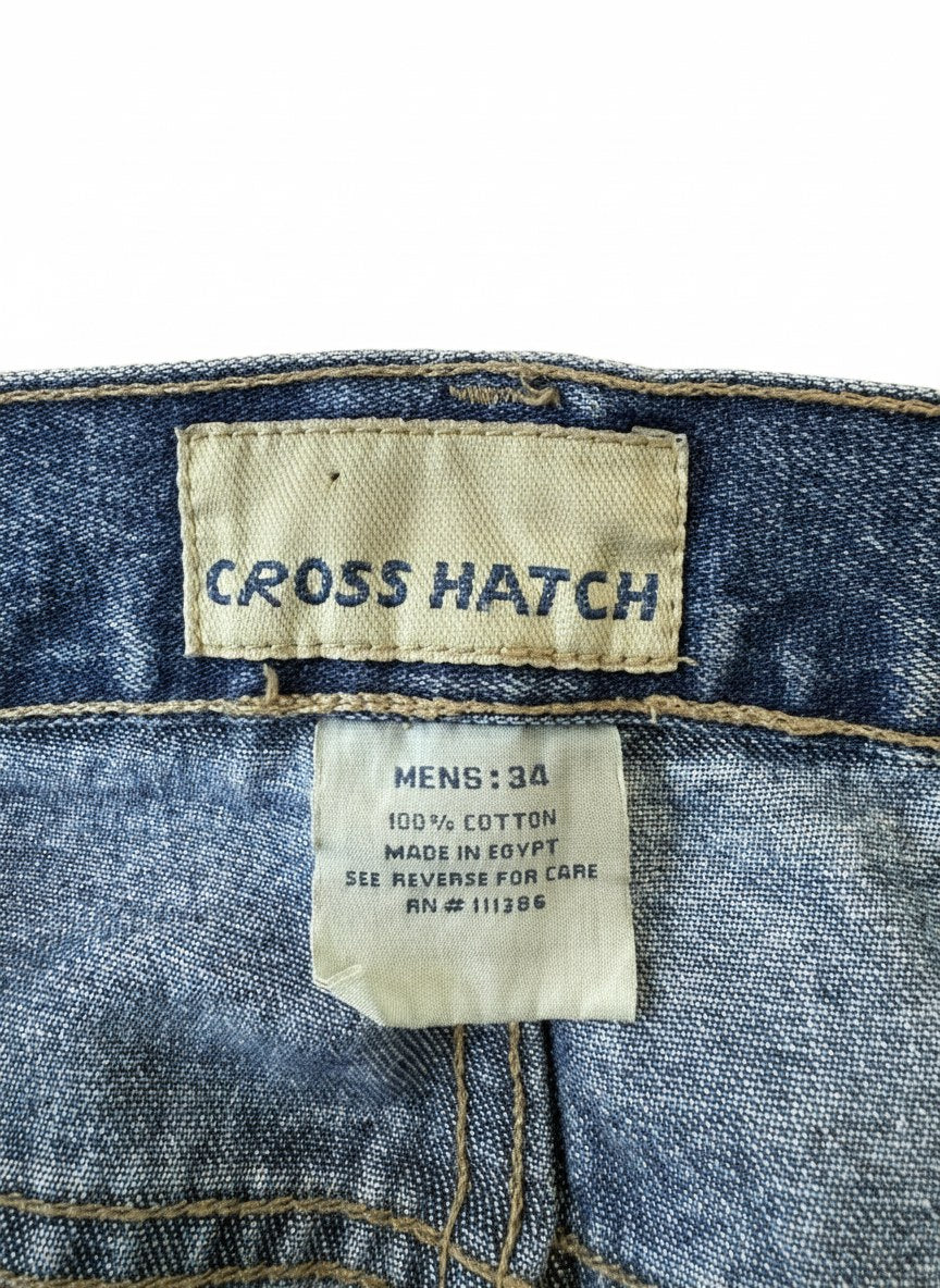 2000s Crosshatch Denim Shorts