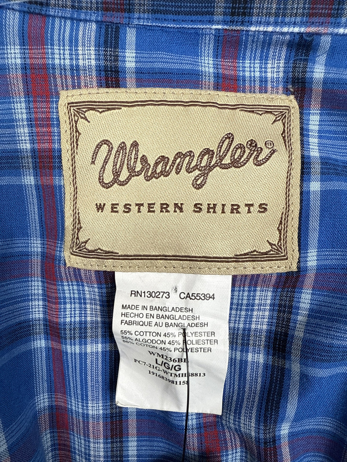 Wrangler Plaid Button Up Shirt