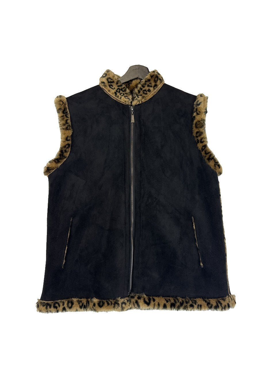 Y2K Leopard Print Vest