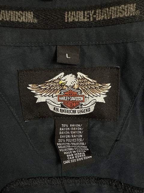 Y2K Harley Davidson Button Up Shirt
