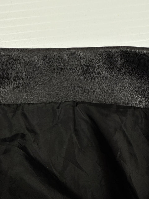 Black Leather Bomber Jacket