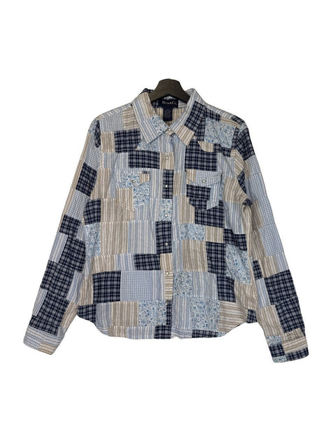 Denim & Co. Patchwork Button Up