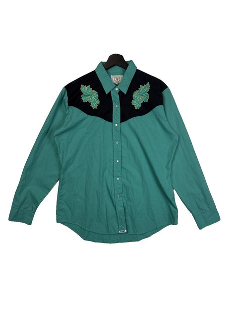 1990s Country Swirls Button Up Shirt