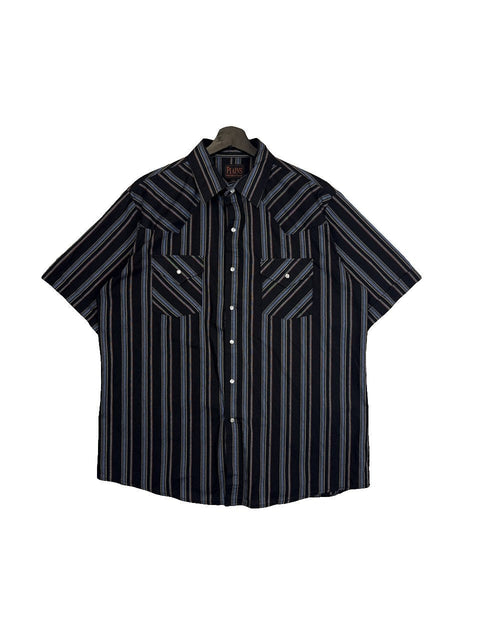 Plains Western Striped Button Up