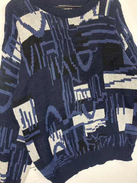 1990s Perspective Graphic Sweater