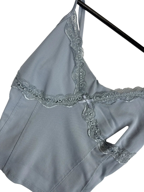 Crop Top Garage Blue