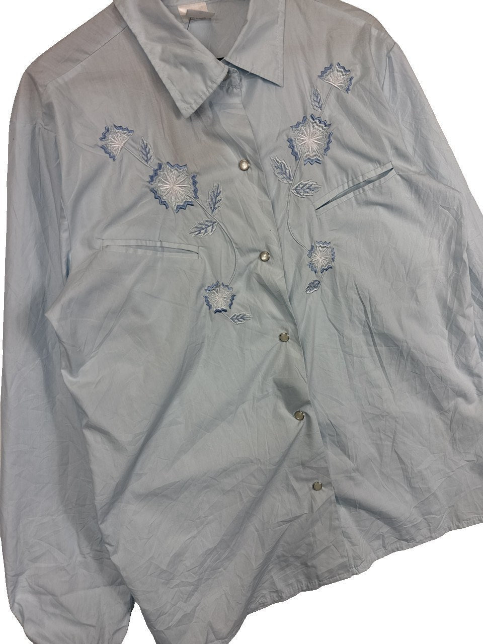 Embroidered Western Button Up Shirt