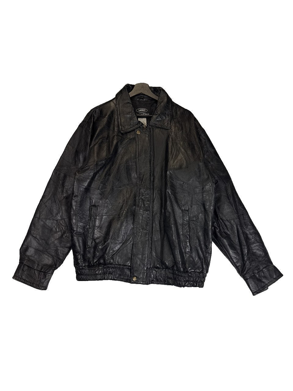 1990s LeWORLD Leather Bomber Jacket
