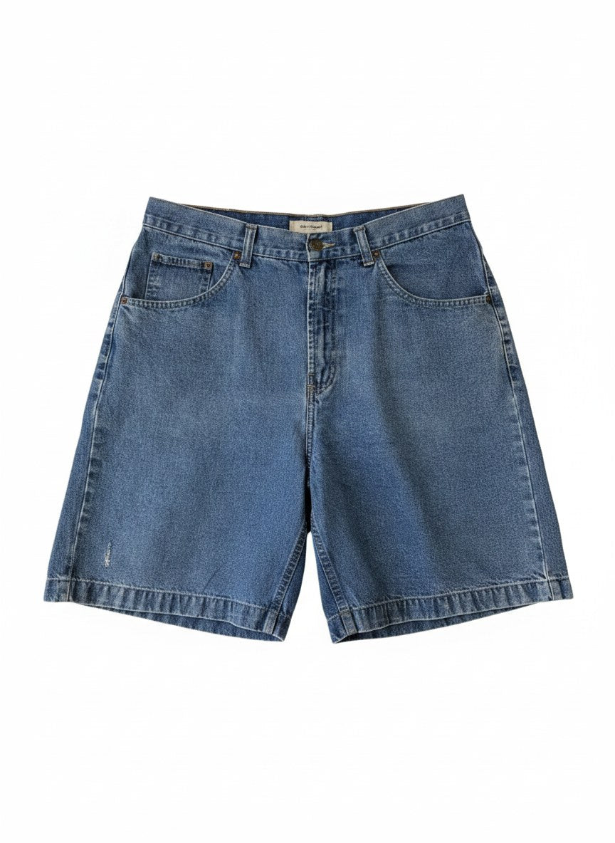 2000s Crosshatch Denim Shorts
