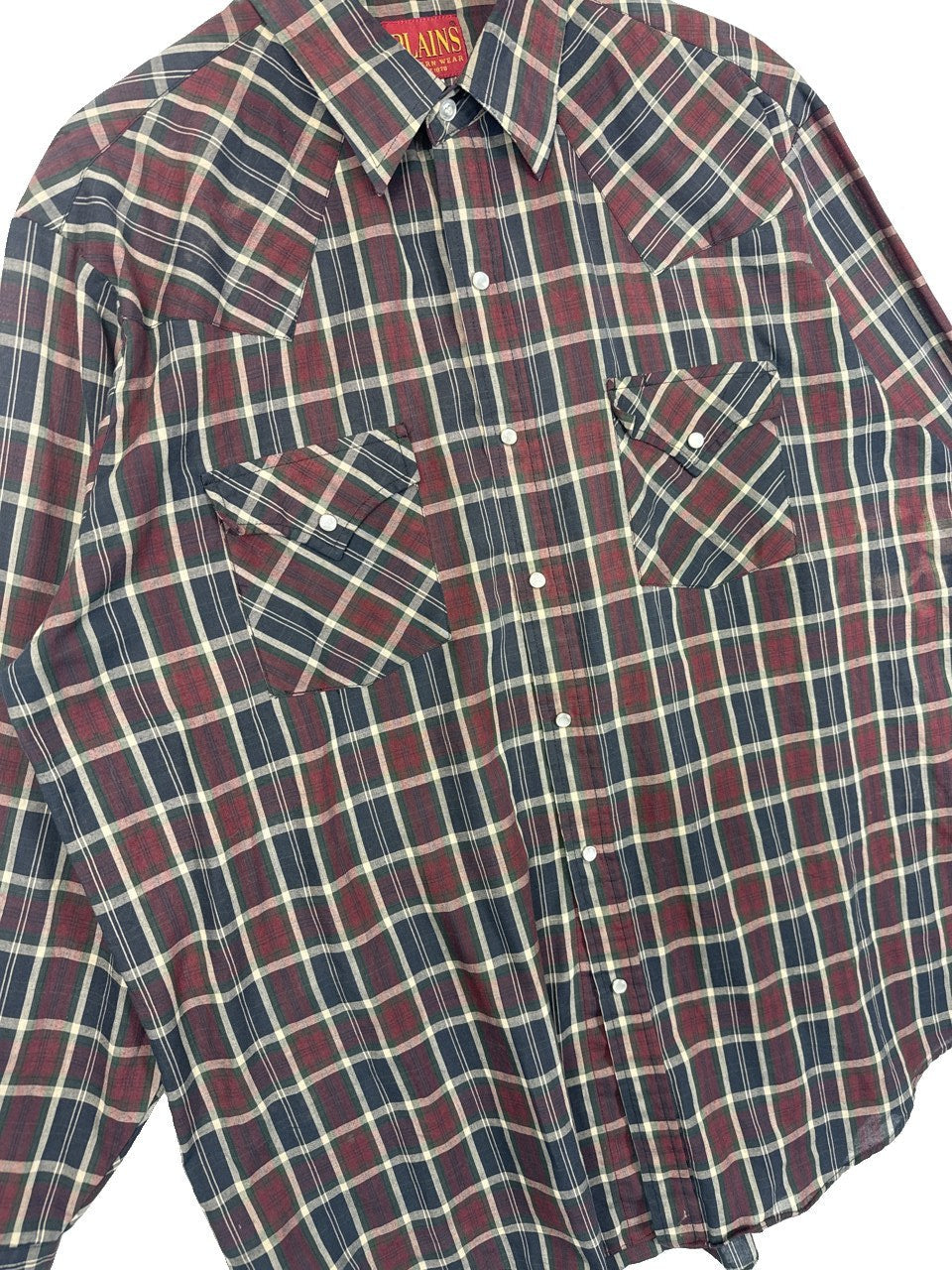 1980s Plains Plaid Shirt