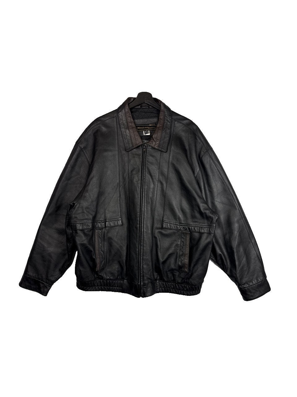 1990s Boulevard Club Leather Bomber Jacket