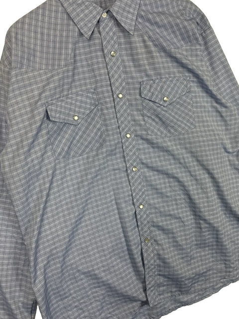 Blue Plaid Button Up Shirt
