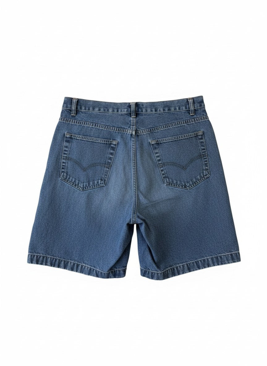 2000s Crosshatch Denim Shorts