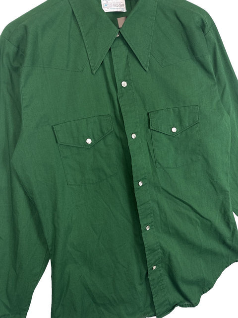 1970s Green Button Up Shirt
