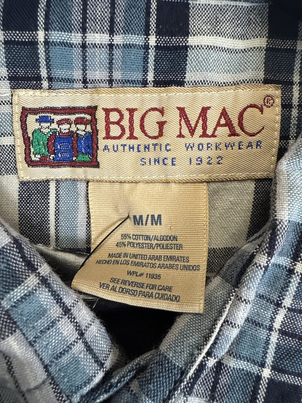 Big Mac Plaid Button Up Shirt