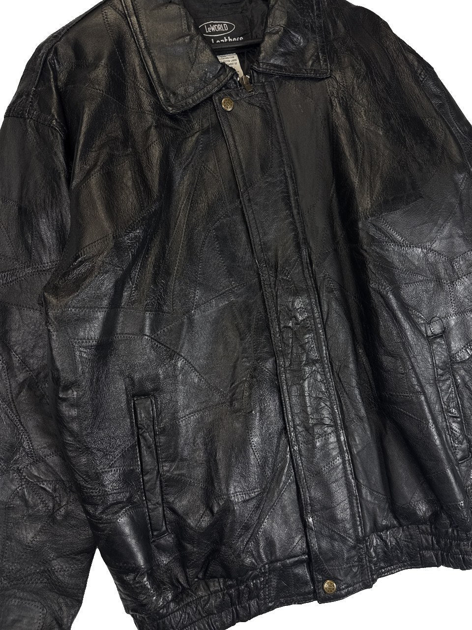 1990s LeWORLD Leather Bomber Jacket