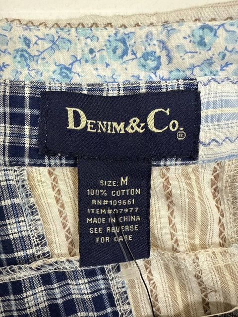 Denim & Co. Patchwork Button Up