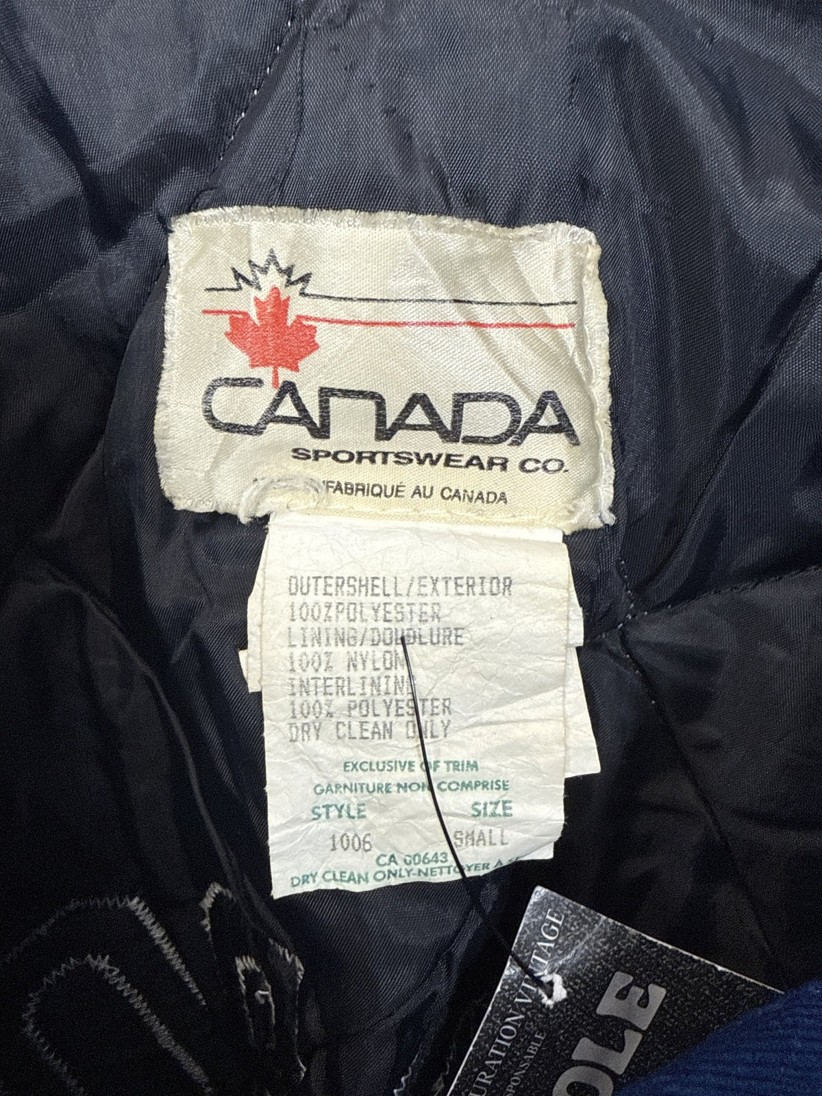 1980s Canada Sportswear Bomber Jacket