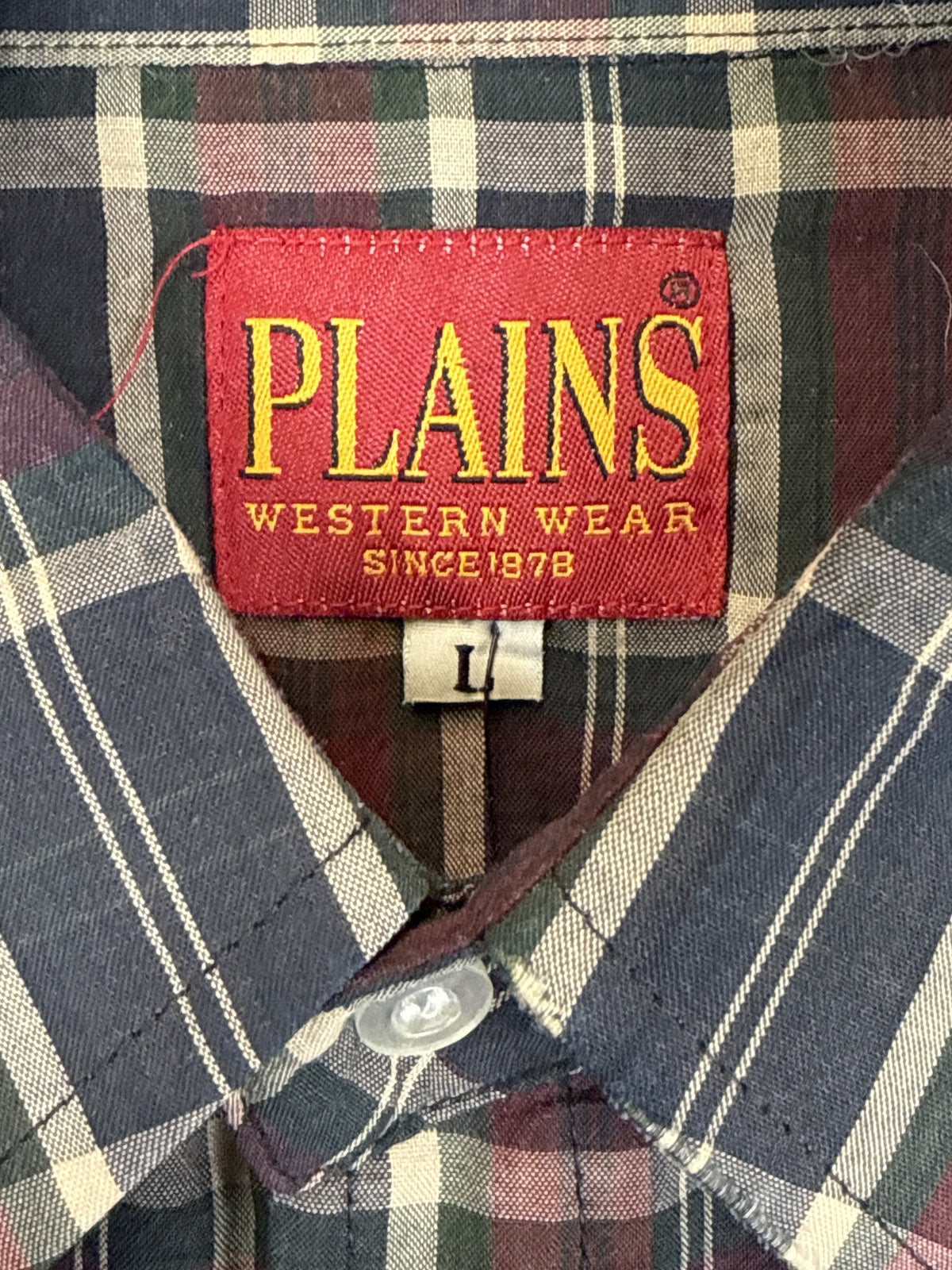 1980s Plains Plaid Shirt