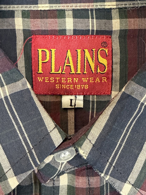 1980s Plains Plaid Shirt