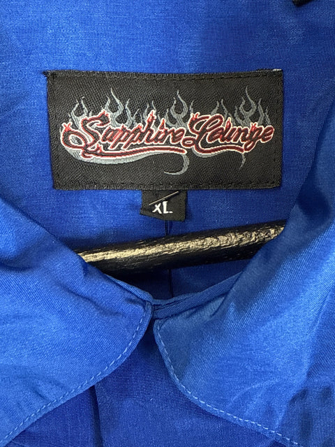 Y2K Sapphire Lounge Button Up Shirt