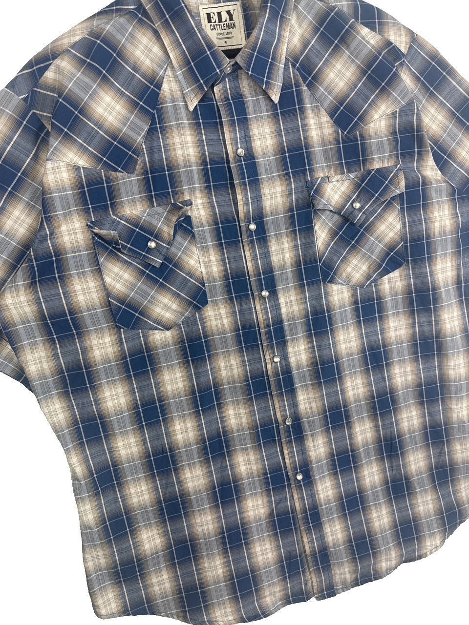Ely Cattleman Plaid Button Up Shirt