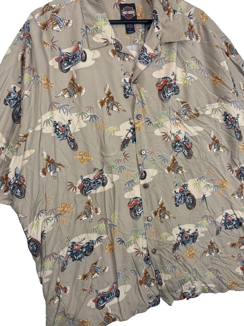 2000s Harley Davidson Button Up