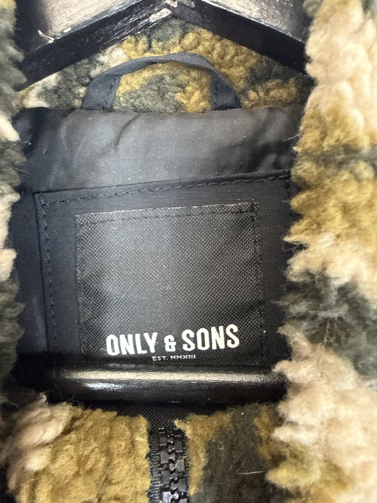 Fleece Jacket ONLY & SONS Tan Early 2010s