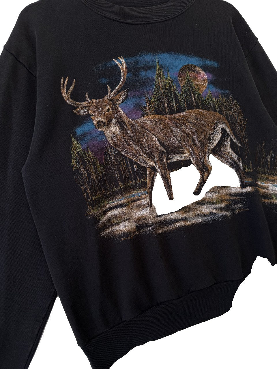 1990s Deer Graphic Sweatshirt