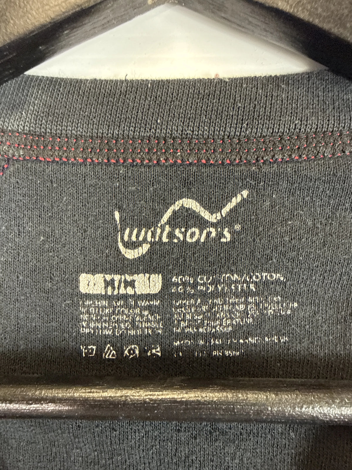 Long Sleeve Tee Wattsons Black Early 2000s