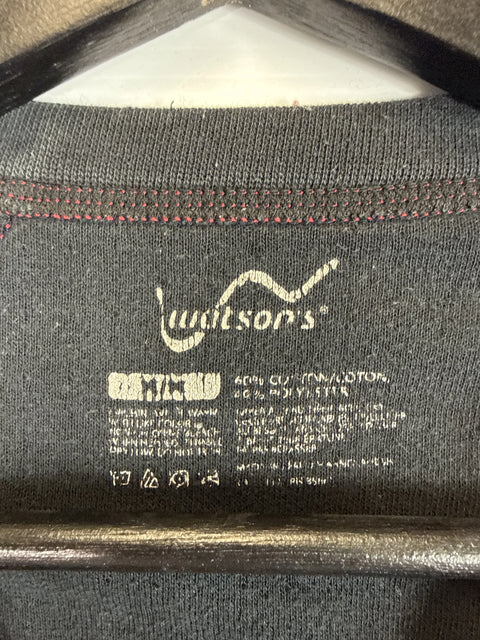 Long Sleeve Tee Wattsons Black Early 2000s