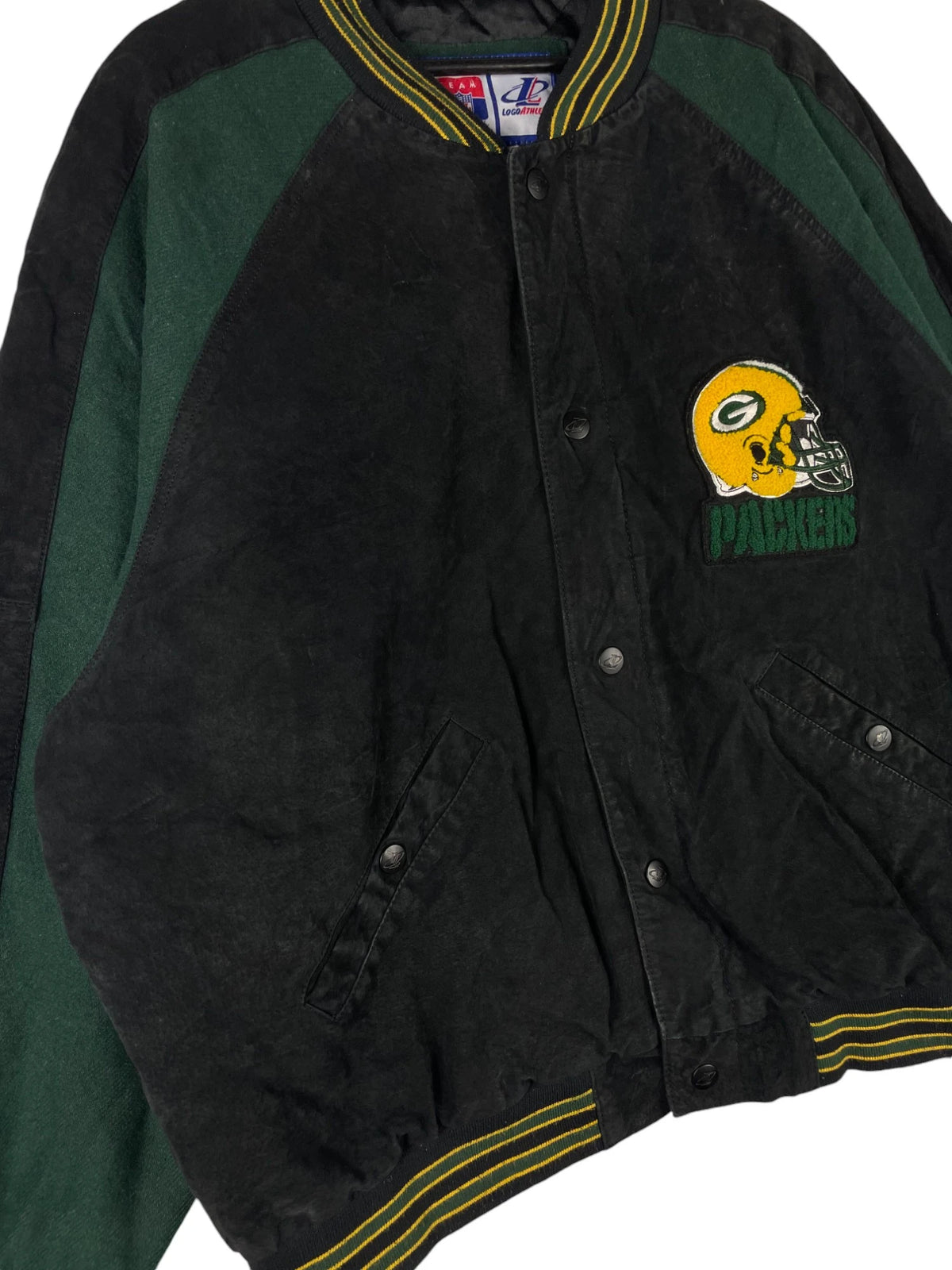 1990s Logo Athletic Packers Varsity Jacket
