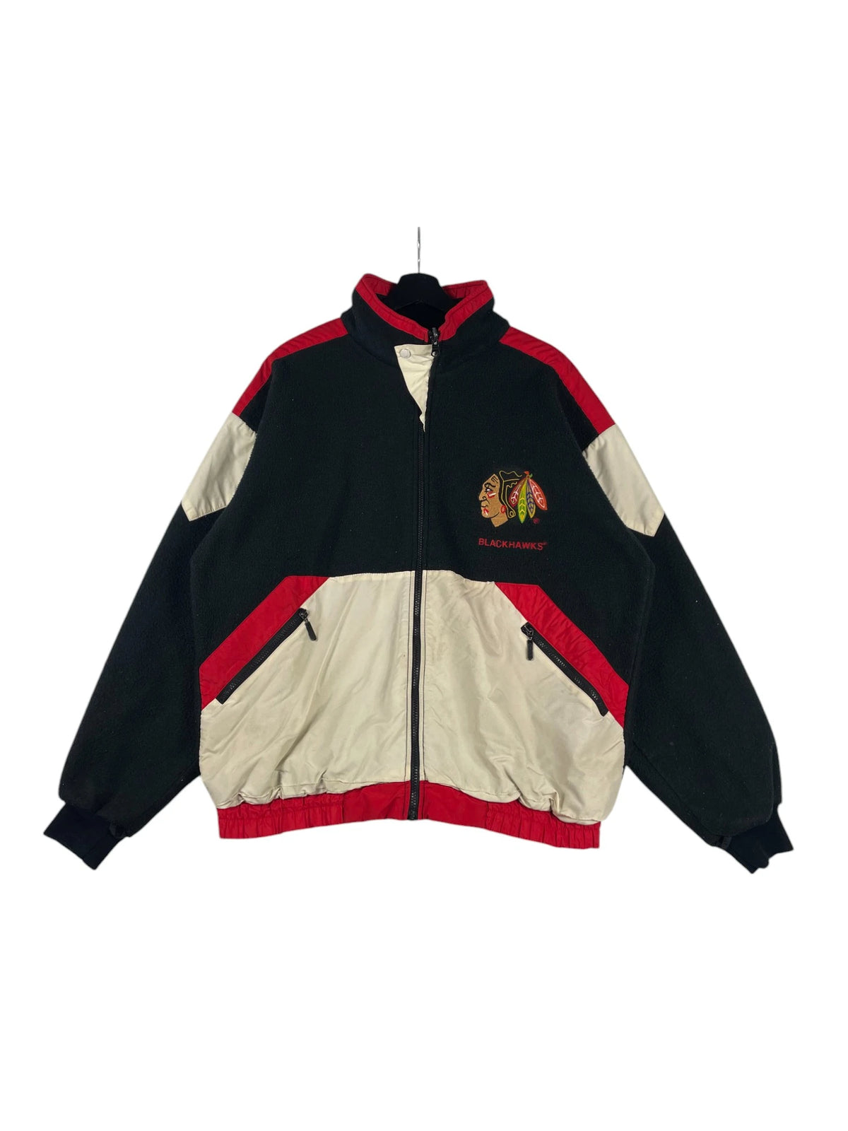 1990s Chalk Line Blackhawks Fleece Jacket