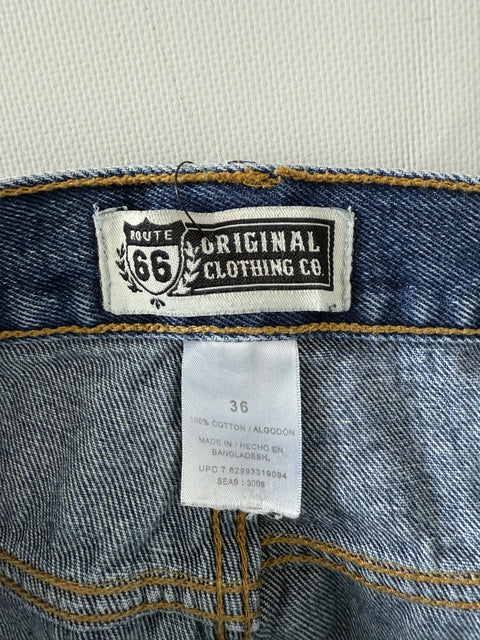 Y2K Route 66 Denim Shorts