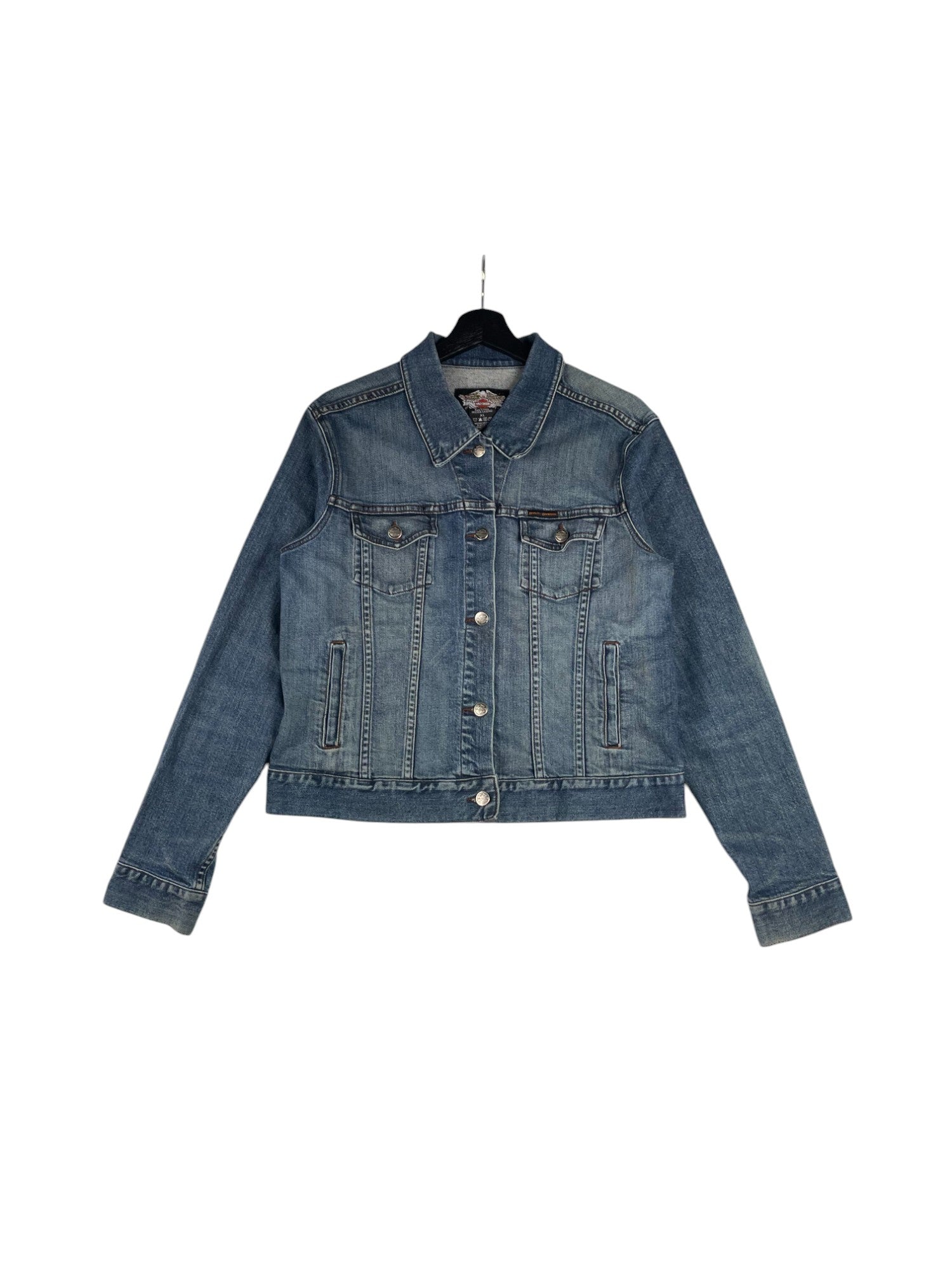 2000s Harley-Davidson Biker Denim Jacket