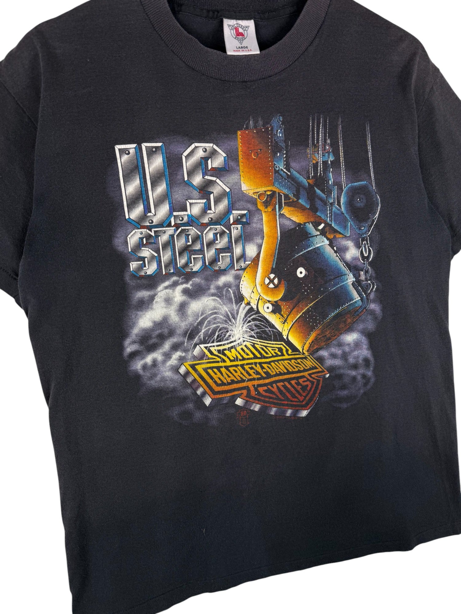 1990s Harley-Davidson US Steel T-Shirt