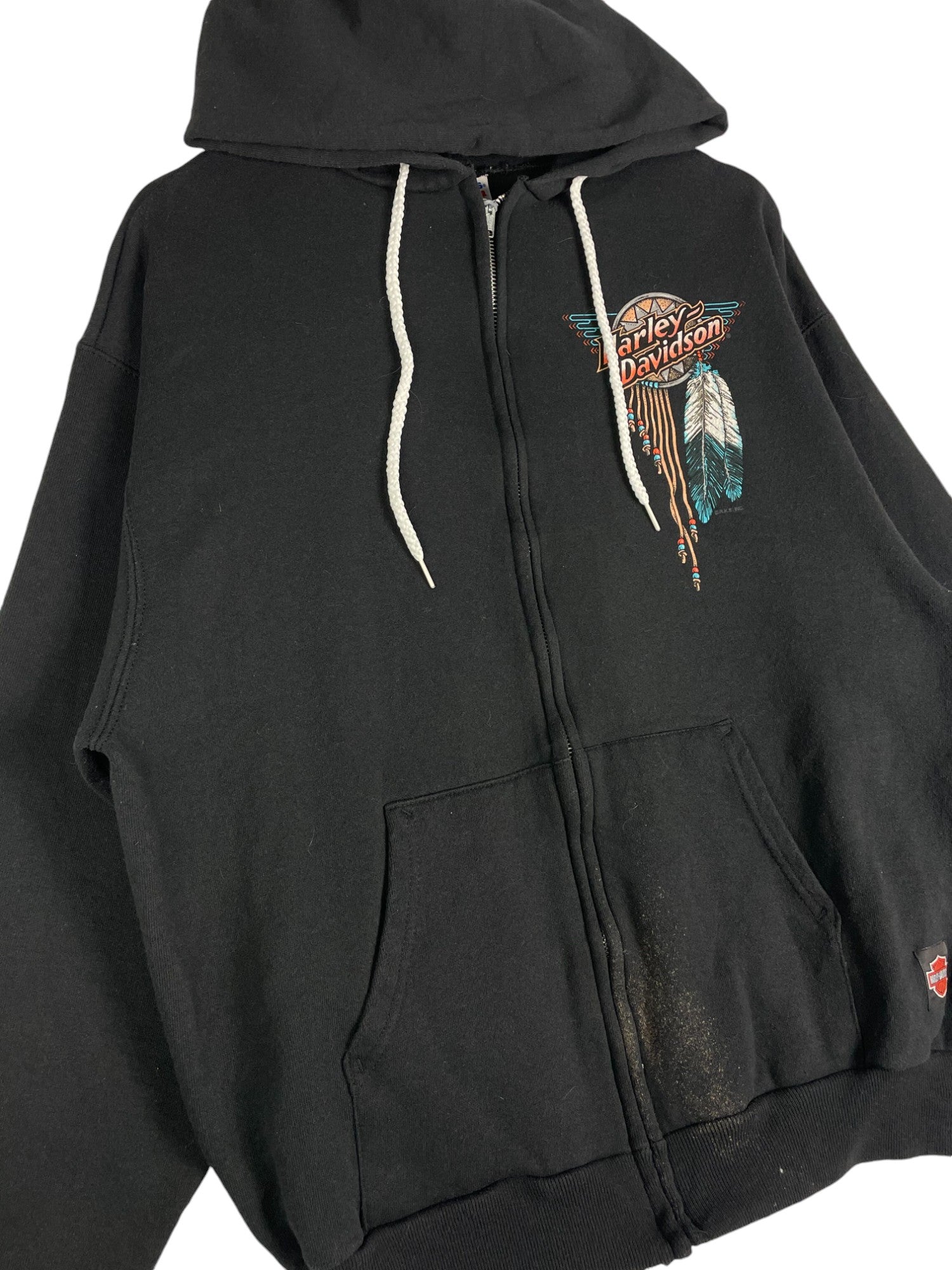 1990s Harley Davidson Zip-Up Hoodie
