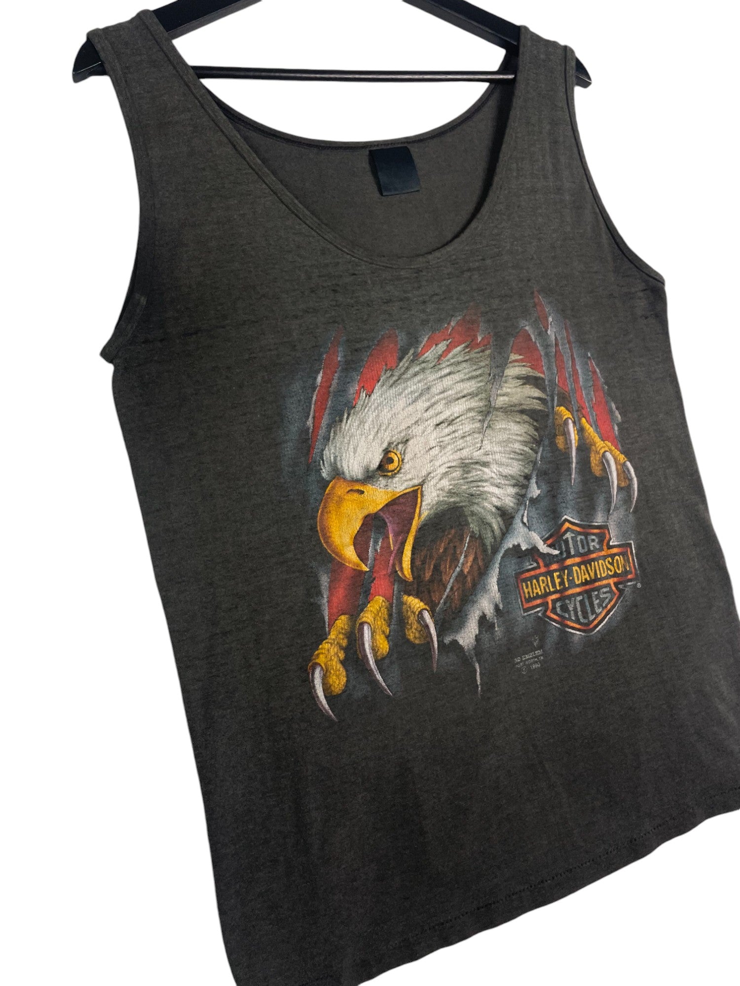 3D Emblem 1990 Harley-Davidson Tank Top