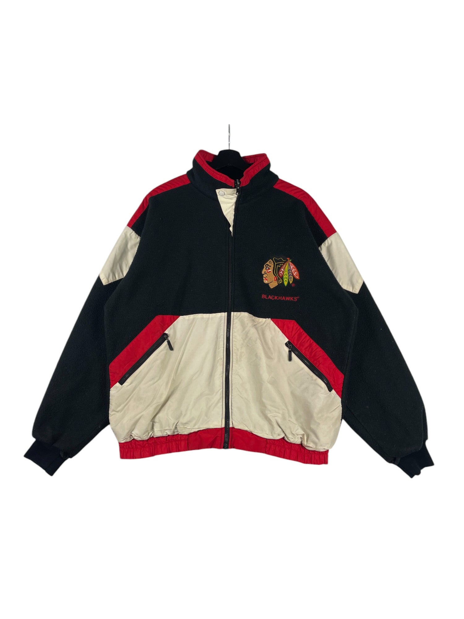 1990s Chalk Line Blackhawks Fleece Jacket