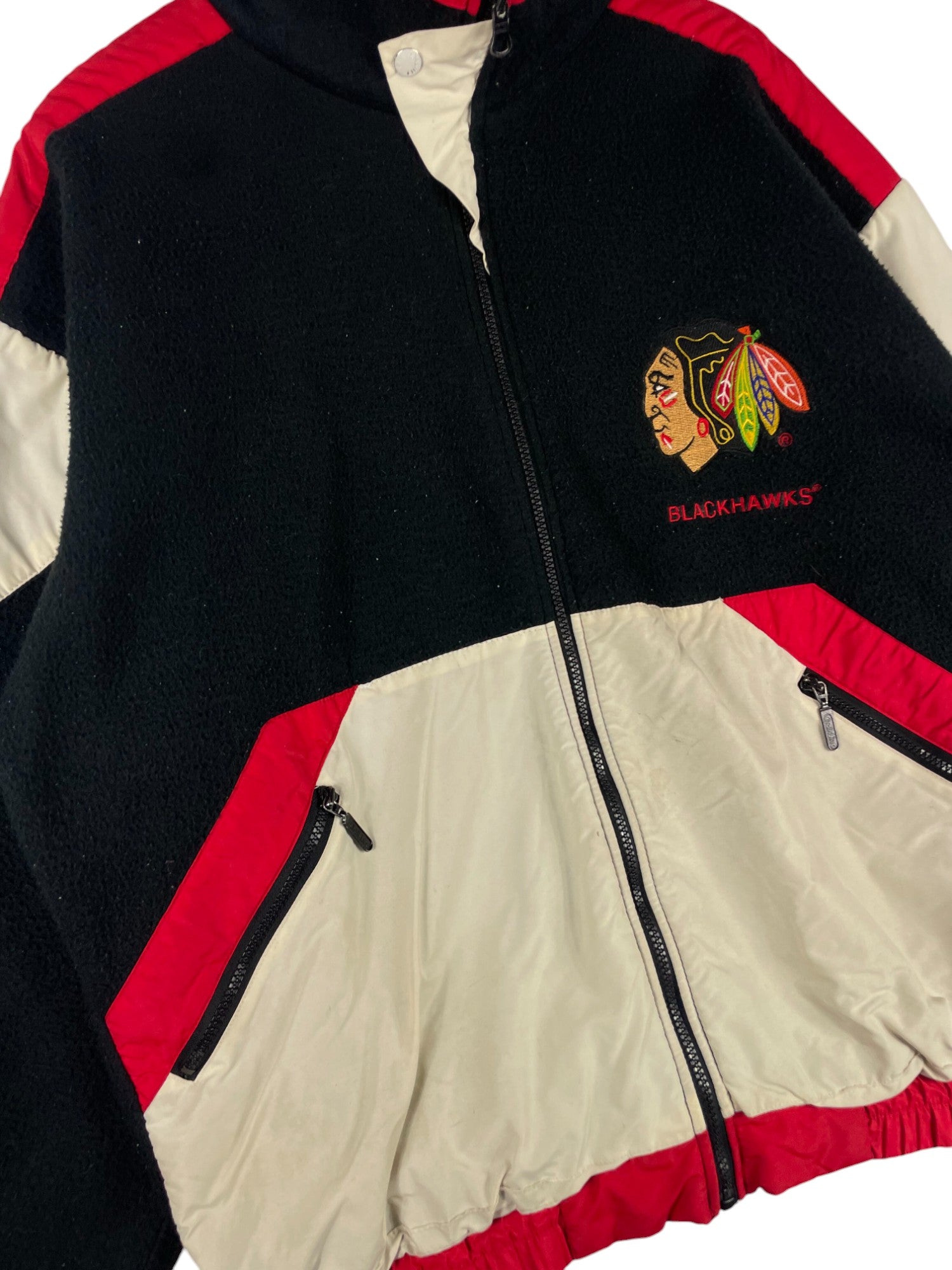 1990s Chalk Line Blackhawks Fleece Jacket