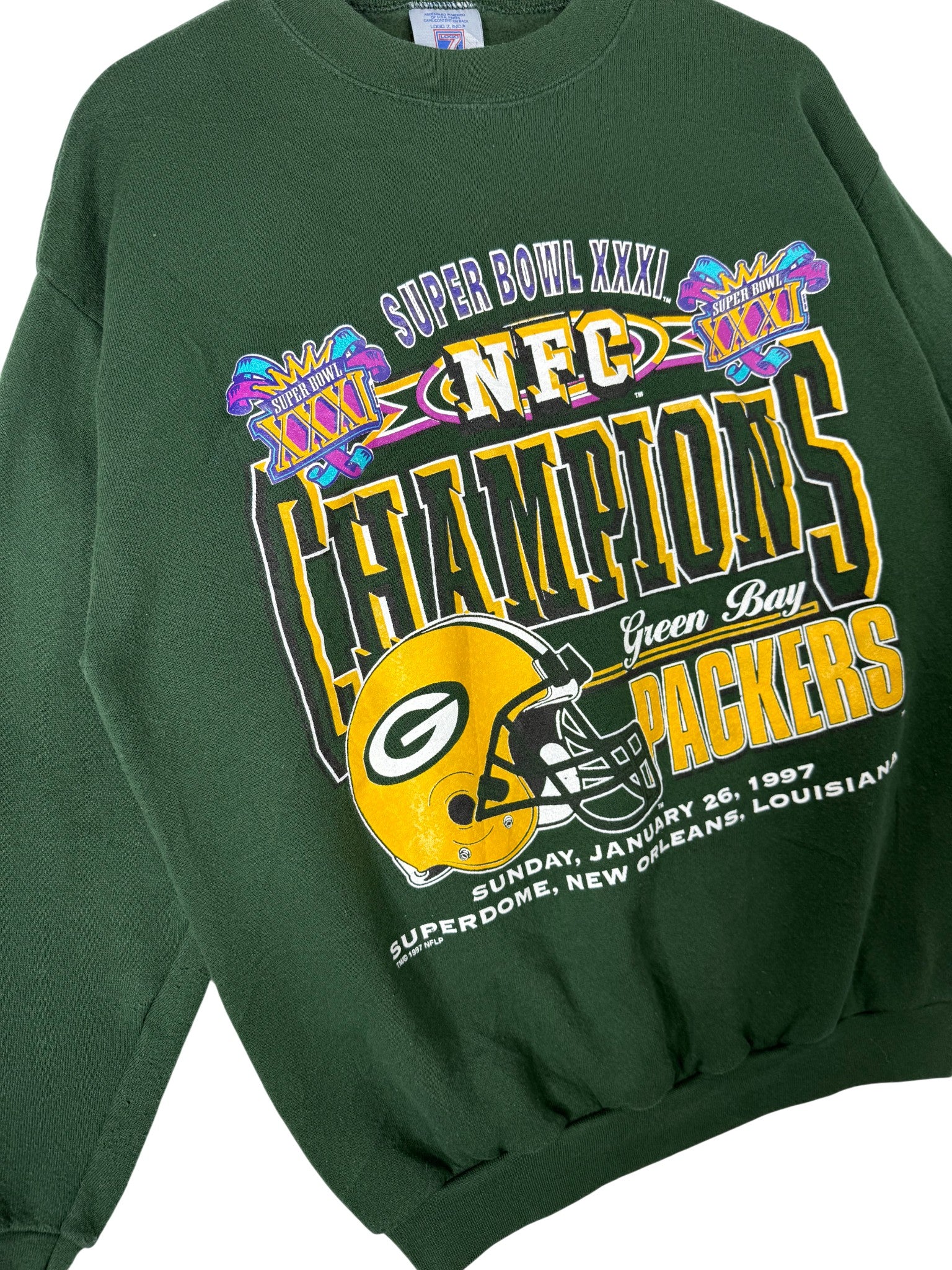 1990s Logo 7 Packers Sweatshirt